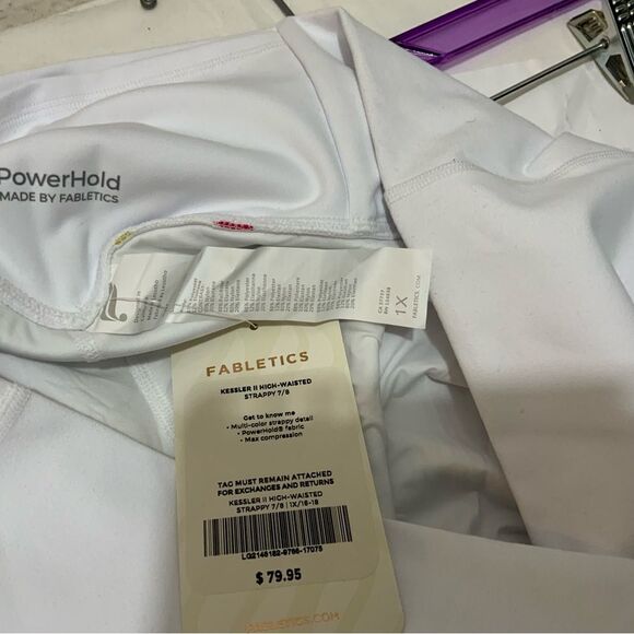 Fabletics Kessler ll High-Waisted Leggings Size 1X 16-18 Plush Pink Multi White - Picture 9 of 9